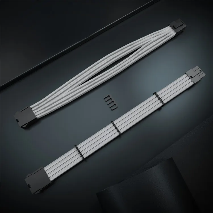 Atx Power Supply Network Cable Computer Case Power Transfer Pure White 24pin/6pin/8pin 350mm Extension Power Cable