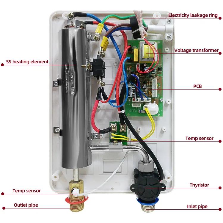 Электрический водонагреватель 3 секунды, автономный водонагреватель под заказ, Ce, нержавеющая сталь, 6 кВт, 220 В, настенный нагреватель с сенсорной кнопкой