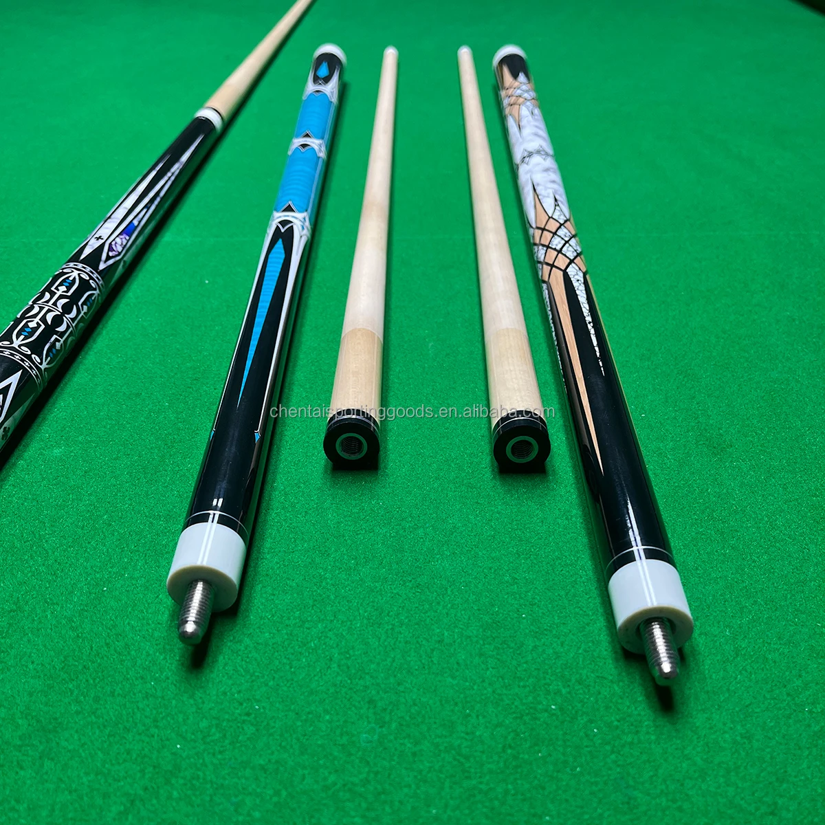 Factory Sale Made in China Billiards Pool Cue 1/2 Joint 145cm Pool Cue 13mm Tip Size Hard Maple Material Snooker Pool Cue