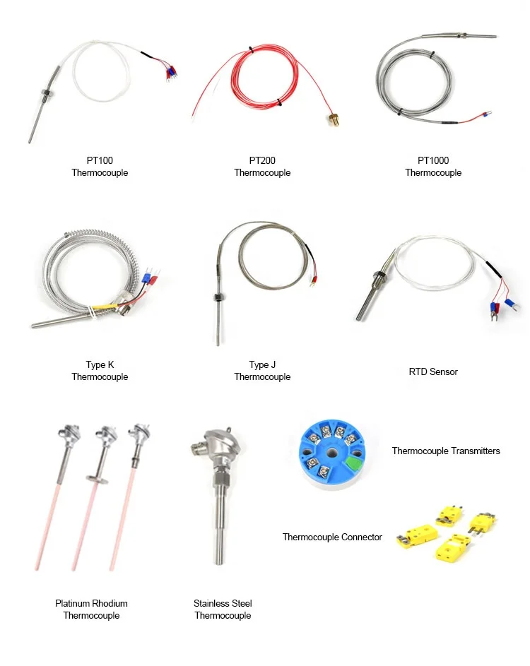 Laiyuan 1200c Industrial Stainless Steel Wrnk-131 4X500mm Probe Universal K-type Thermocouple Temperature Sensor