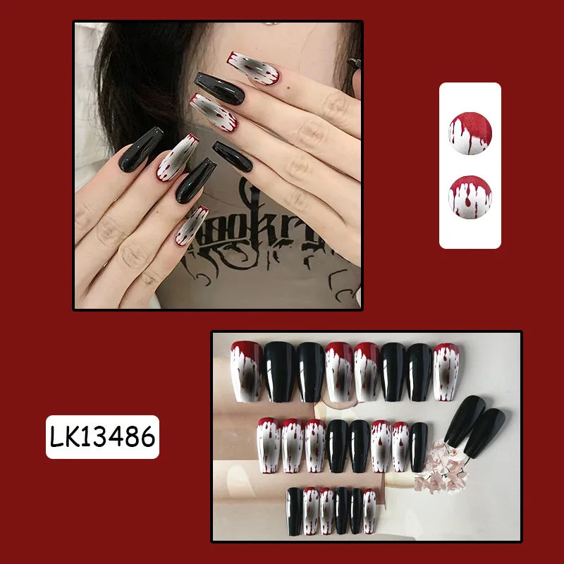 Halloween Blood Drop Wear Nail cheek Black nail patch nail art piece