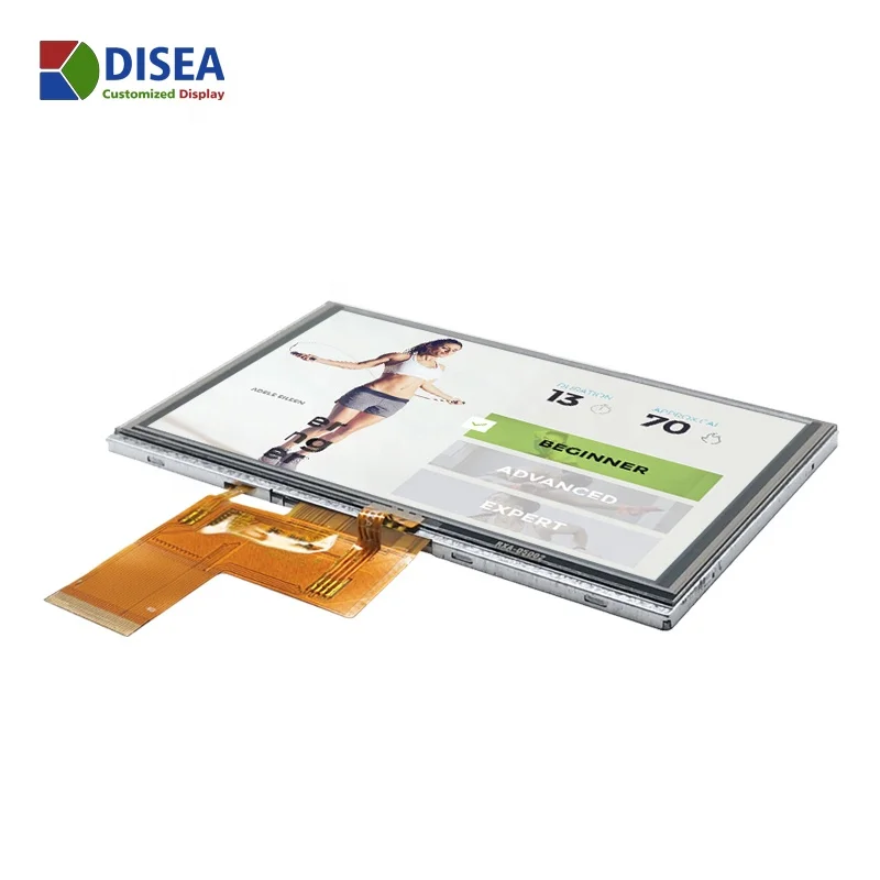 5.0 inch IPS tft lcd display panel 800x480 with resistive touch screen