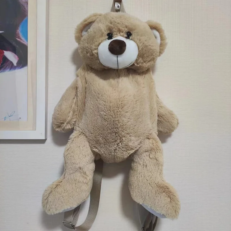 High Quality Lovely Bear Backpack Cute Stuffed Plush Animal Custom Backpack  Plush Bag