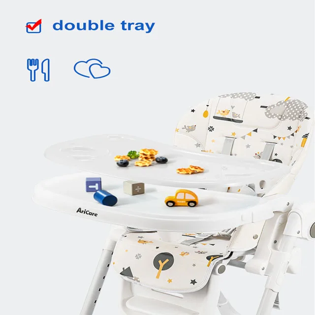 Metal and Plastic Baby Feeding Chair Wholesale Adjustable Baby High Chair