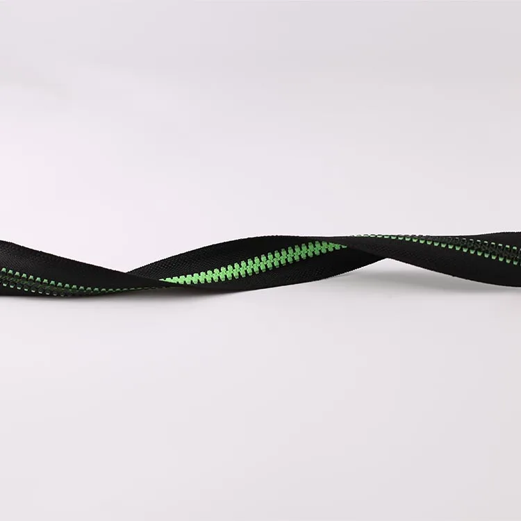 Custom Yellow Plastic Contrast Color Single Open Ended Resin Zipper #5