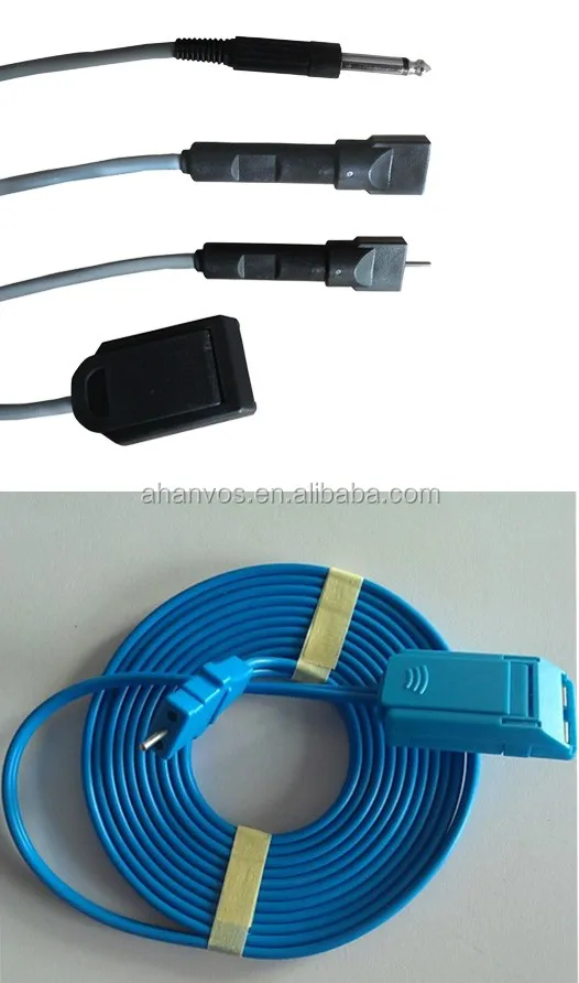 China Produce Reusable Bipolar Surgical Diathermy Plate Cable for Patient Plate Jack HIFI REM Connector