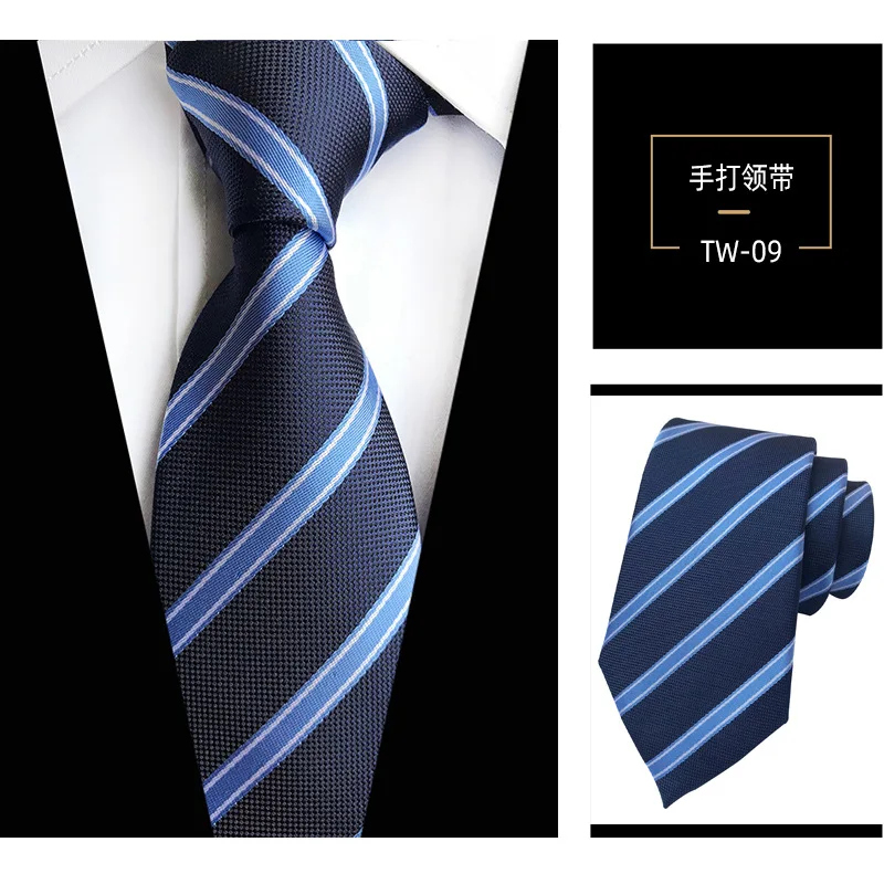 Мужской галстук темно-синий галстук в полоску для делового костюма рубашка для жениха