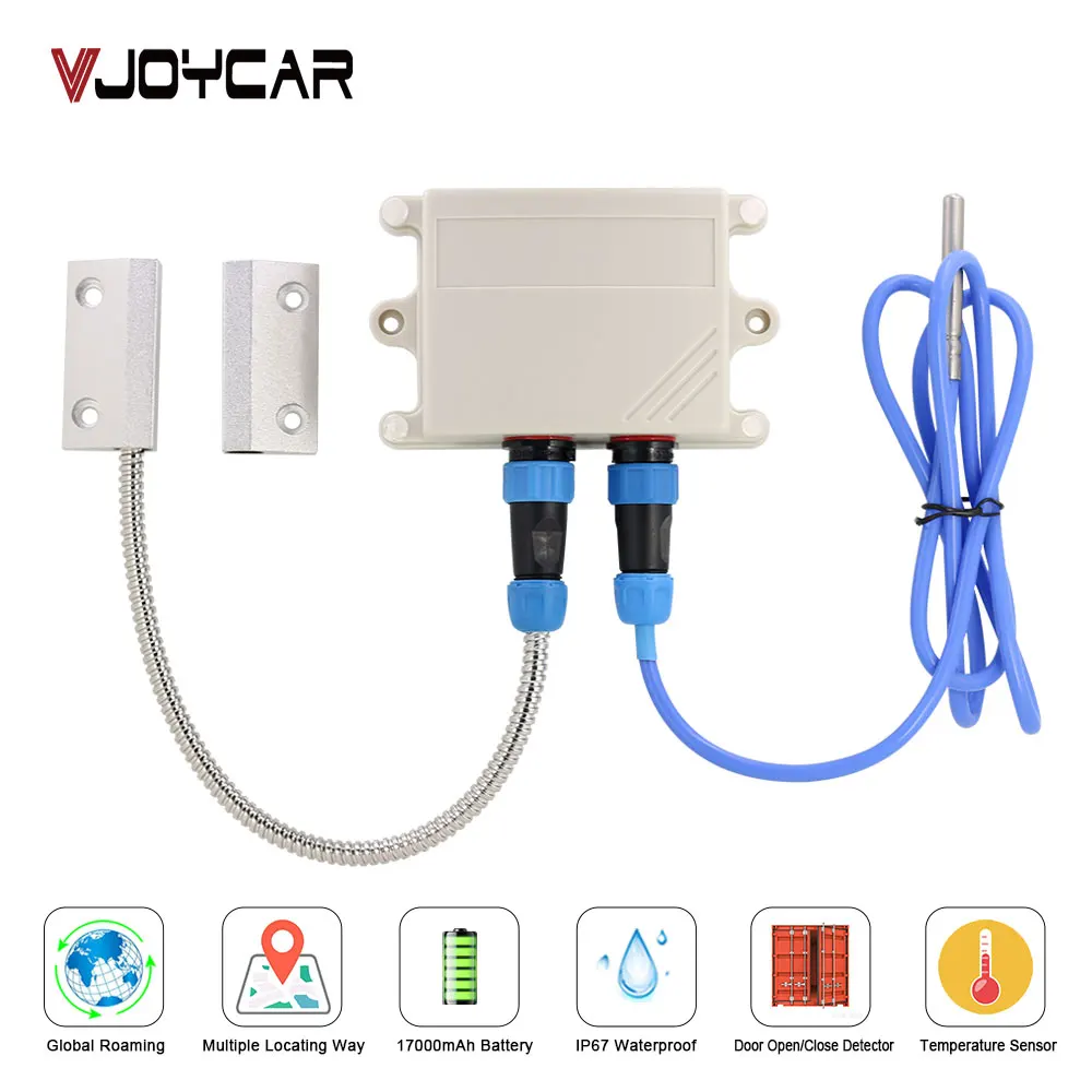 Global Roaming 17000mAh Battery Waterproof Container GPS Tracker with Multiple Locating Way Door Open/Close&Temperature Sensor