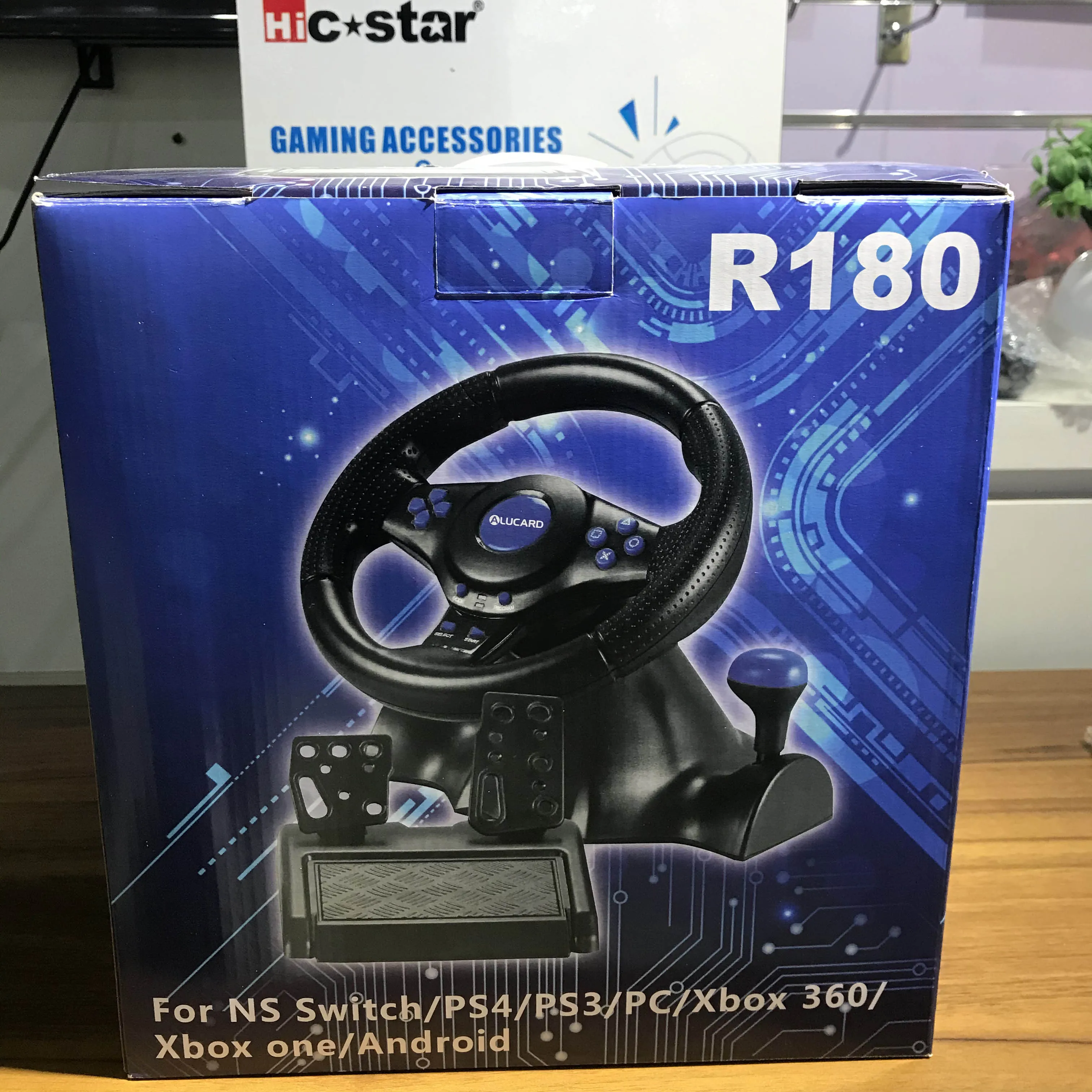 Alucard Programmable Double Vibration Motor Gaming Racing Steering Wheel With Pedal And Shifter For PS4/X-one