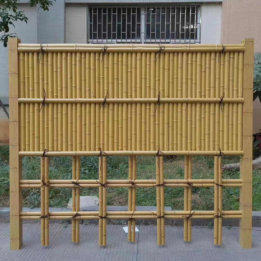 Building Material Artificial Bamboo Fence Nylon Material Bamboo Fencing Wall
