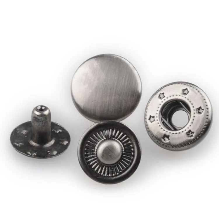 Metal snap button garment round snap button gun metal snap button