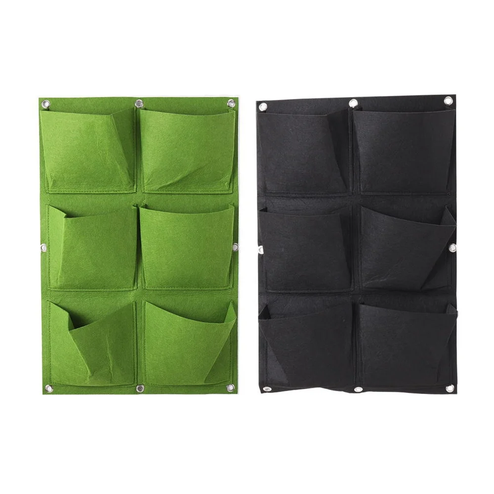  2 3 6 9 12 18 25 36 49 64 72 Pocket Garden Vegetable Flower Grow Non Woven Fabric Vertical Wall Hanging Planting