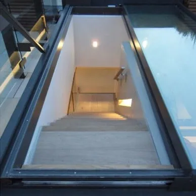 Aluminum alloy modern simple style roof skylight window industrial retractable electric sliding ventilation skylight