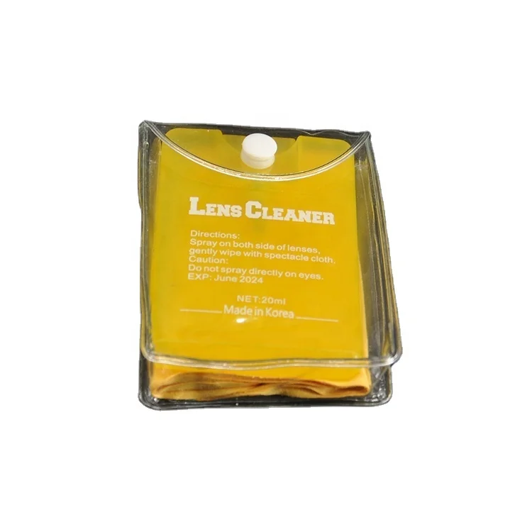 
Hot selling glasses cleaning liquid independent packaging with cleaning cloth 