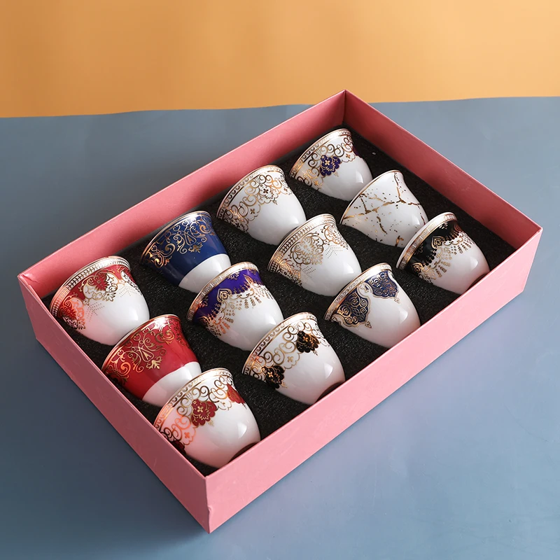 12 шт. Арабская чайная чашка арабские кофейные чашки Cawa индивидуальный Набор чашек Cawa арабский