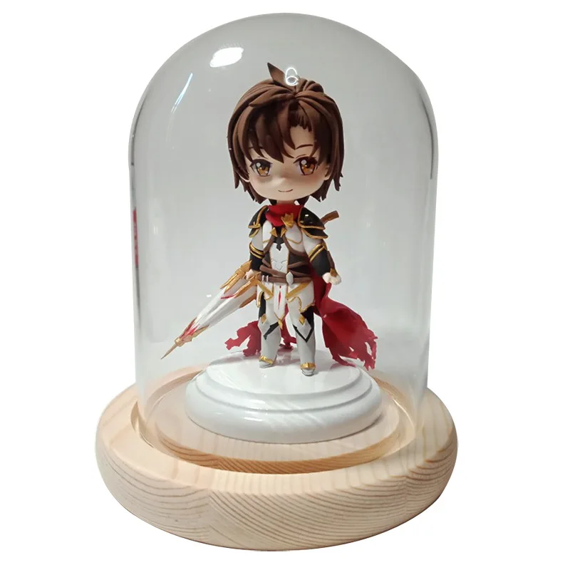 hot selling wholesale price available different sizes glass dome cloche with wood base