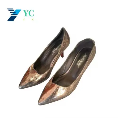 Discount Wholesale High Quality Second Hand Casual Women Leather Shoes Sandals High Heels