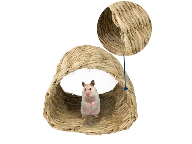 WILDMX Small Animals Bed Grass Hideout Tunnel Chew Toy Activity Centre Nest Tunnel Hamster Guinea Pig Grass Hiding Place