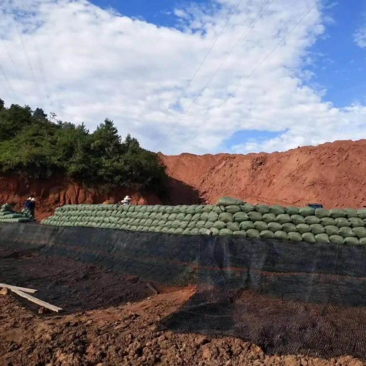 Geo bag river bank protection flood control Polyester Nonwoven Geotextile sand bag Large Earthbag Geobag