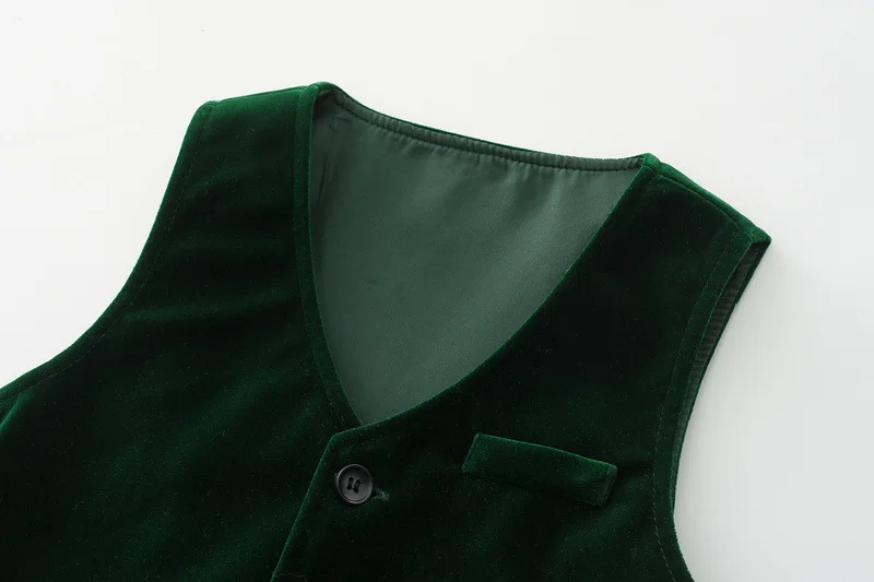 2023 new year Christmas boys clothes set children gentleman shirt vest trousers 3pcs party wear suit winter