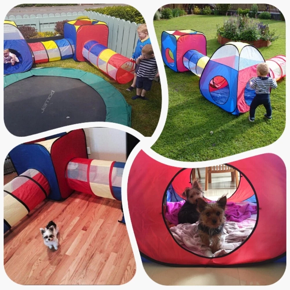 High Quality Children and for infants Ball Pit and Play Crawl Tunnel With Toddler Jungle Gym Rocket Style Play Tent