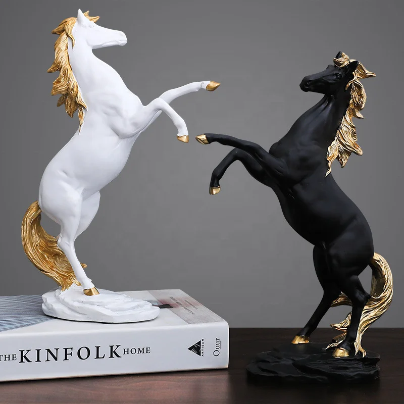 Home Decoration Resin Unicorn Horse Figurine Custom Resin Horse Statue