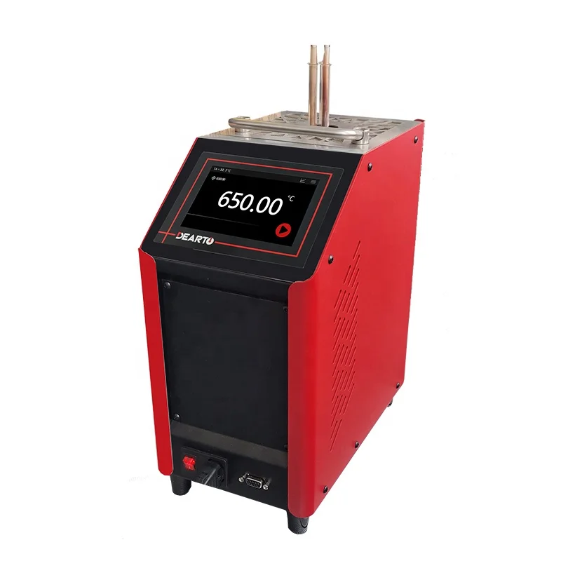 High precision temperature calibrator with dry well furnace