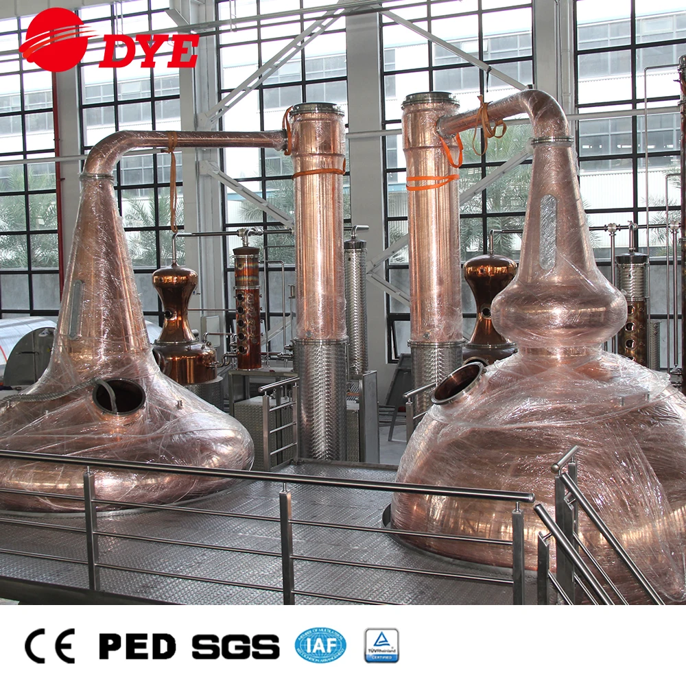  DYE Double 5000L шотландская винокурня для виски система медной дистилляции алкоголя оборудование винокурни машина
