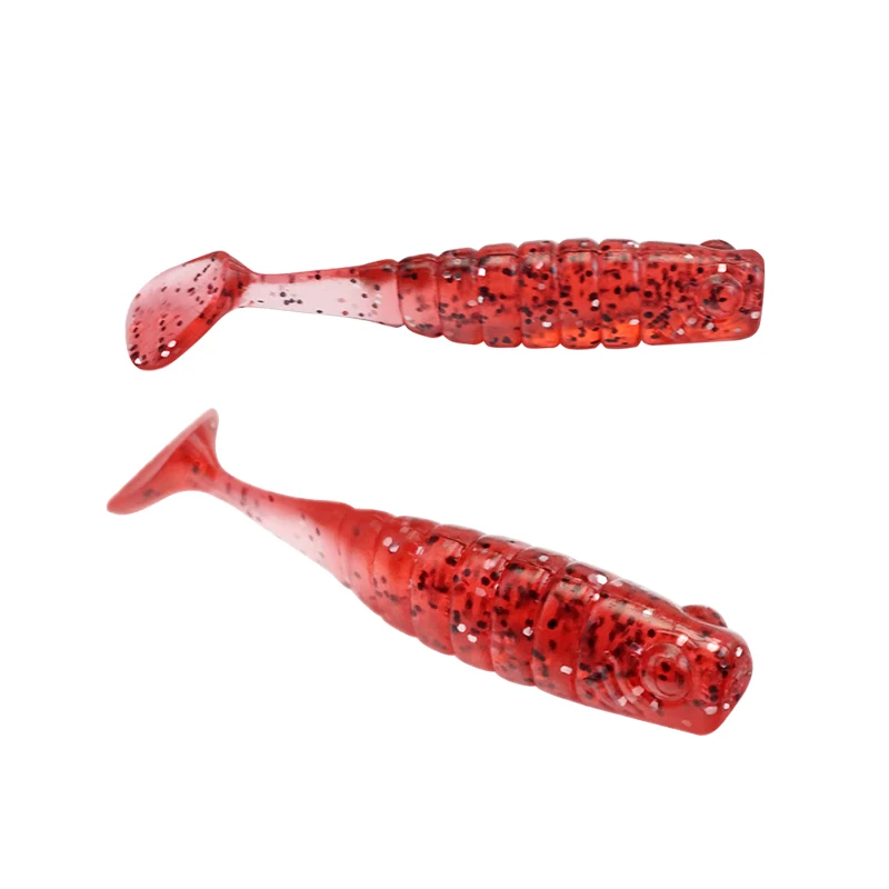40mm 1g Paddle T Tail Soft Plastics Lures Fish Type Sinking Fishing Baits Artificial Worm