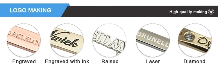 Garment Accessories Brand Logo Bag Gold Embossed Metal Label Tag Metal Tag Plate Custom Logo For Garment Clothes Bag