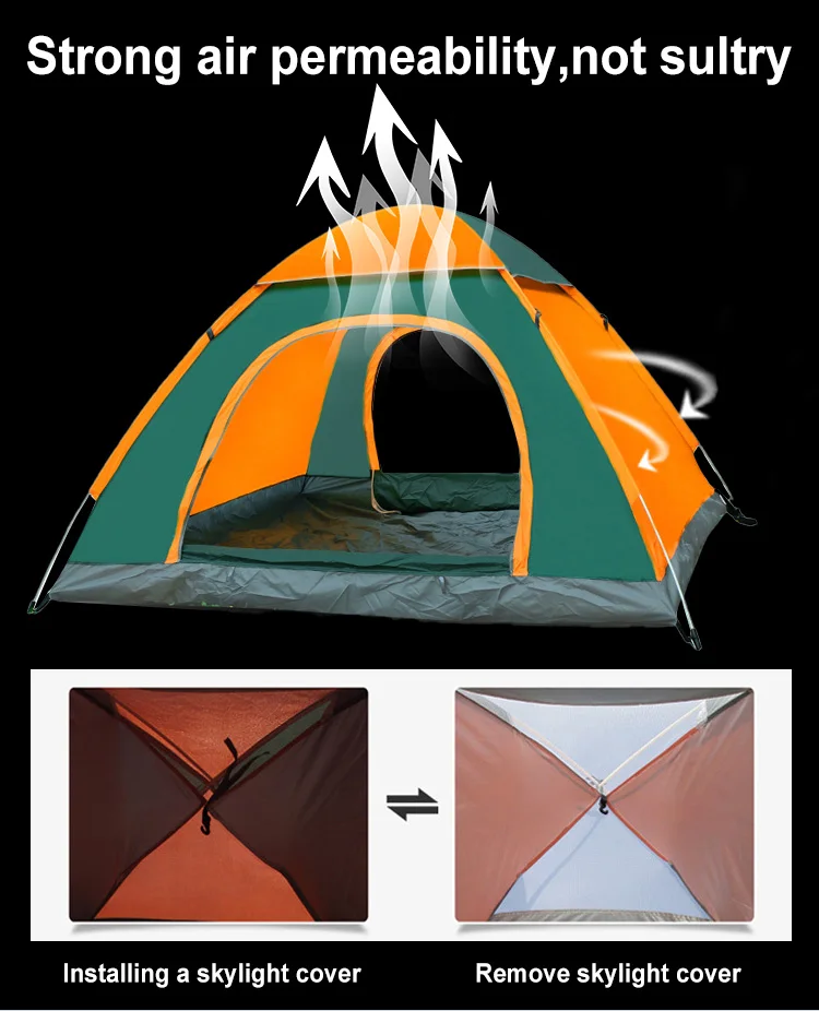 Custom Brand Ultralight Easy Instant Canvas Hiking Automatic Pop Up Camping Outdoor Tent