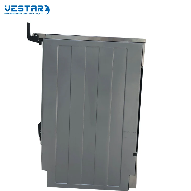 Stainless Steel Kitchen Integrated Oven Stove, Free Standing Gas/Electric Cooker with Oven, 4 burner Stove with Oven