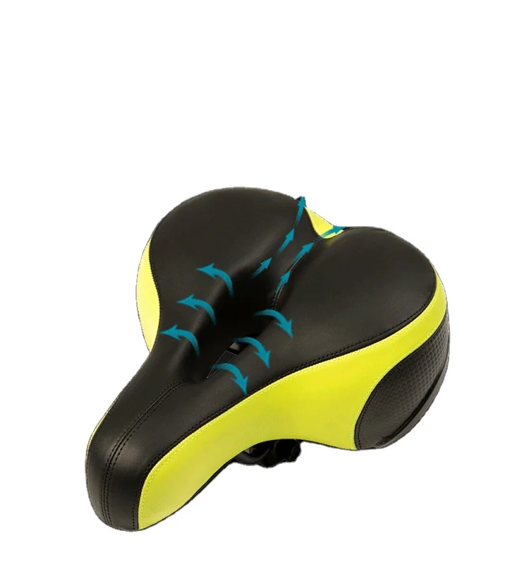 Widen And Thicken, Comfortable And Elastic Reflective Mountain Bicycle Saddle