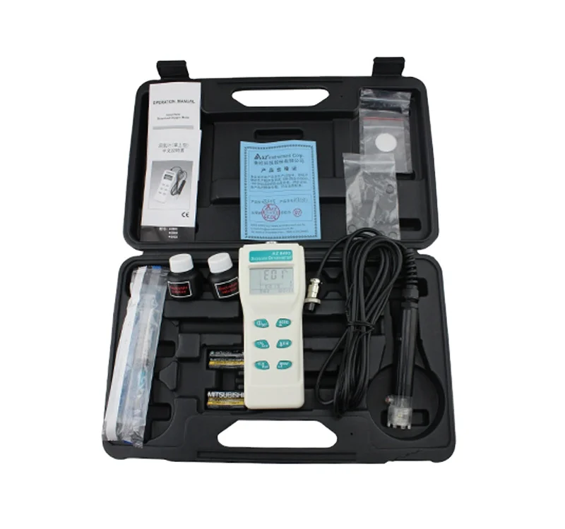 Top High Fish Pond Dissolved Oxygen Sensor Level Test Kit Accuracy Fish Farm Dissolved Oxygen Meter Sensor Analyzer AZ8403