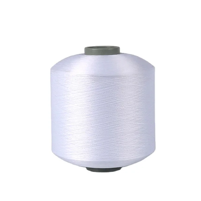 Optical white polyester yarn 75 denier polyest yarn fdi twist 7536 polyester yarn for weaving label
