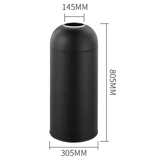 GNF hotel bullet head stainless steel garbage can kitchen trash can public waste bins