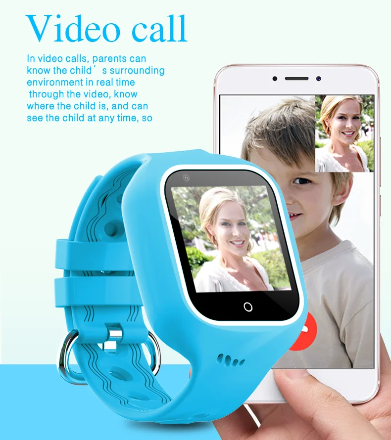 OEM Kids Watch IP67 Waterproof Safe Area 4G Network GPS LBS Camera Sport Anti-lost Smart Child Watch with Sim Card