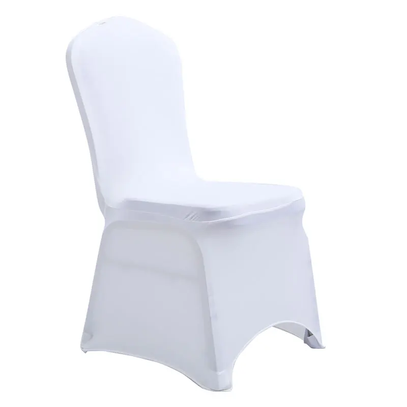 High quality white spandex folding chair cover elastic folding chair cover banquet wedding custom outdoor party chair cover (1600356824738)
