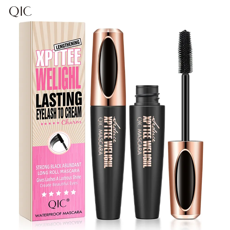 Large eye 4D mascara waterproof, non -fainted, dense fibrous long curl long curled mascara