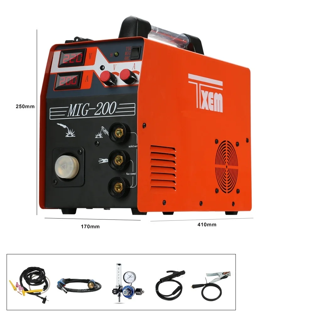 Factory 200A maquinas de soldar multi process co2 soldadora inverter mig mma mag welding machine 110v 220v mig welders