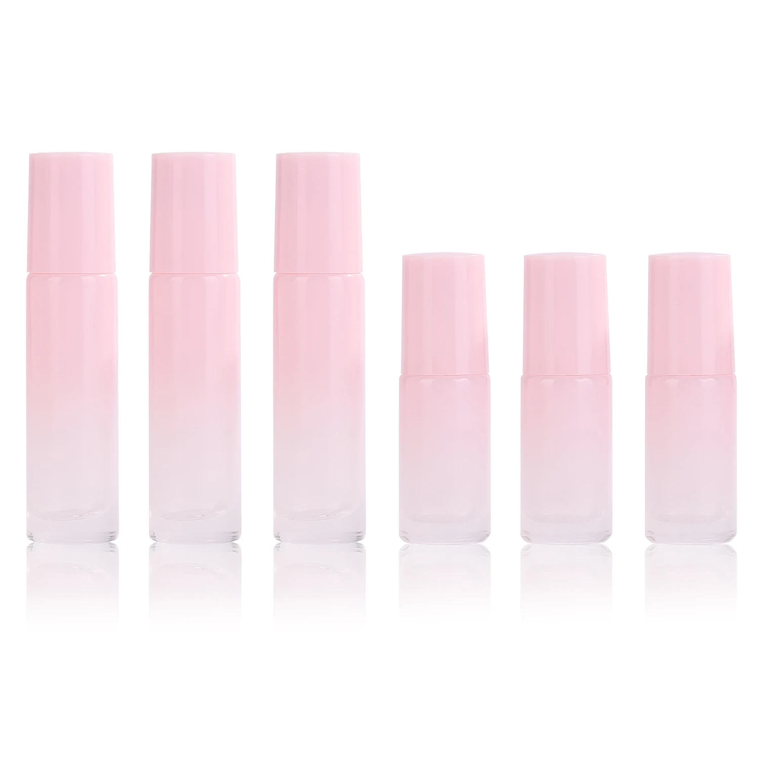 Essential Oil 10Ml Pink Perfume Roller Roll On Glass Bottle With Stainless Steel Metal Roller Ball