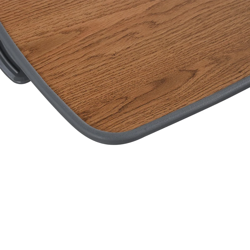 PS-02 Portable Multi-function Adjustable Aluminium alloy+wooden table Overbed Bedside Table With Wheels For Home And Hospital