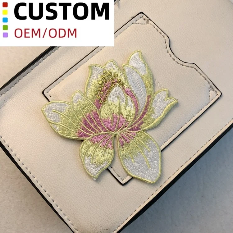 Nuesafe Custom Patch Sublimation Colorful Punch Needle Coaster Custom Pattern Patch Flowers Embroidered Patches