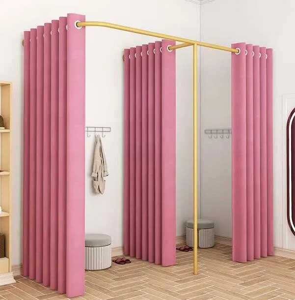 Factory custom beauty salon partition curtain Luxury privacy Temporary dressing room blackout privacy engineering curtain