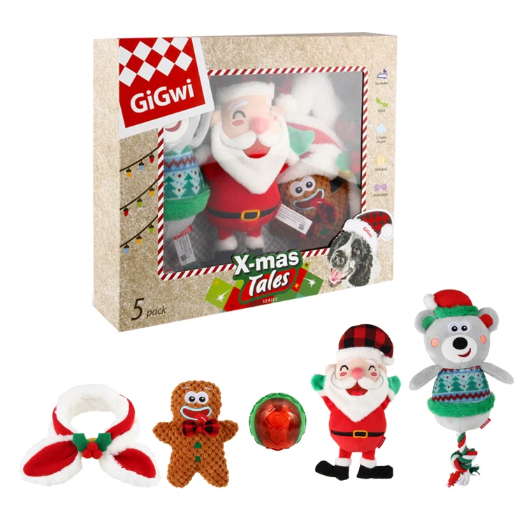 Wholesale High Quality Custom Dog Plush Christmas Toy