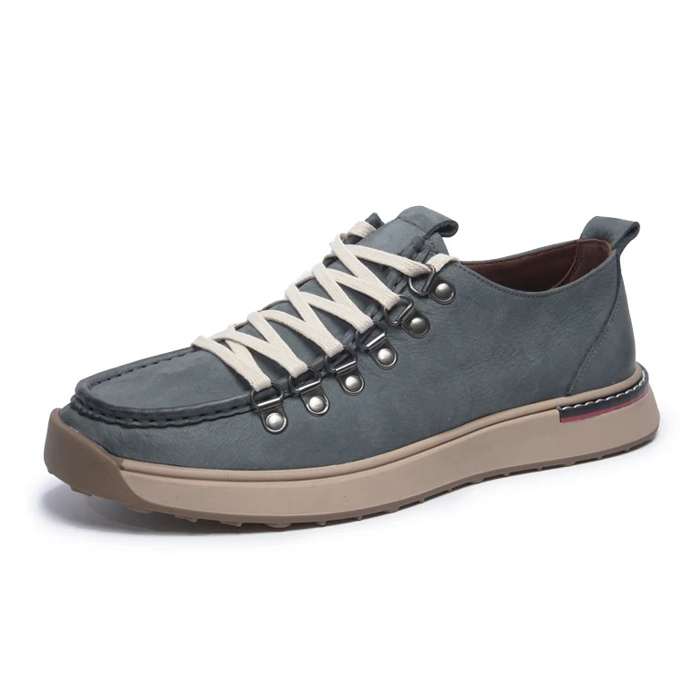 2024 new design fashion trend gents sports shoes breathable genuine leather for men  mature male casual shoes