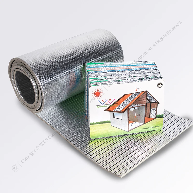 XPE Aluminum Foam Insulation Closed Fireproof Radiant Barrier Thermal Shield Insulator for Roof Insulation