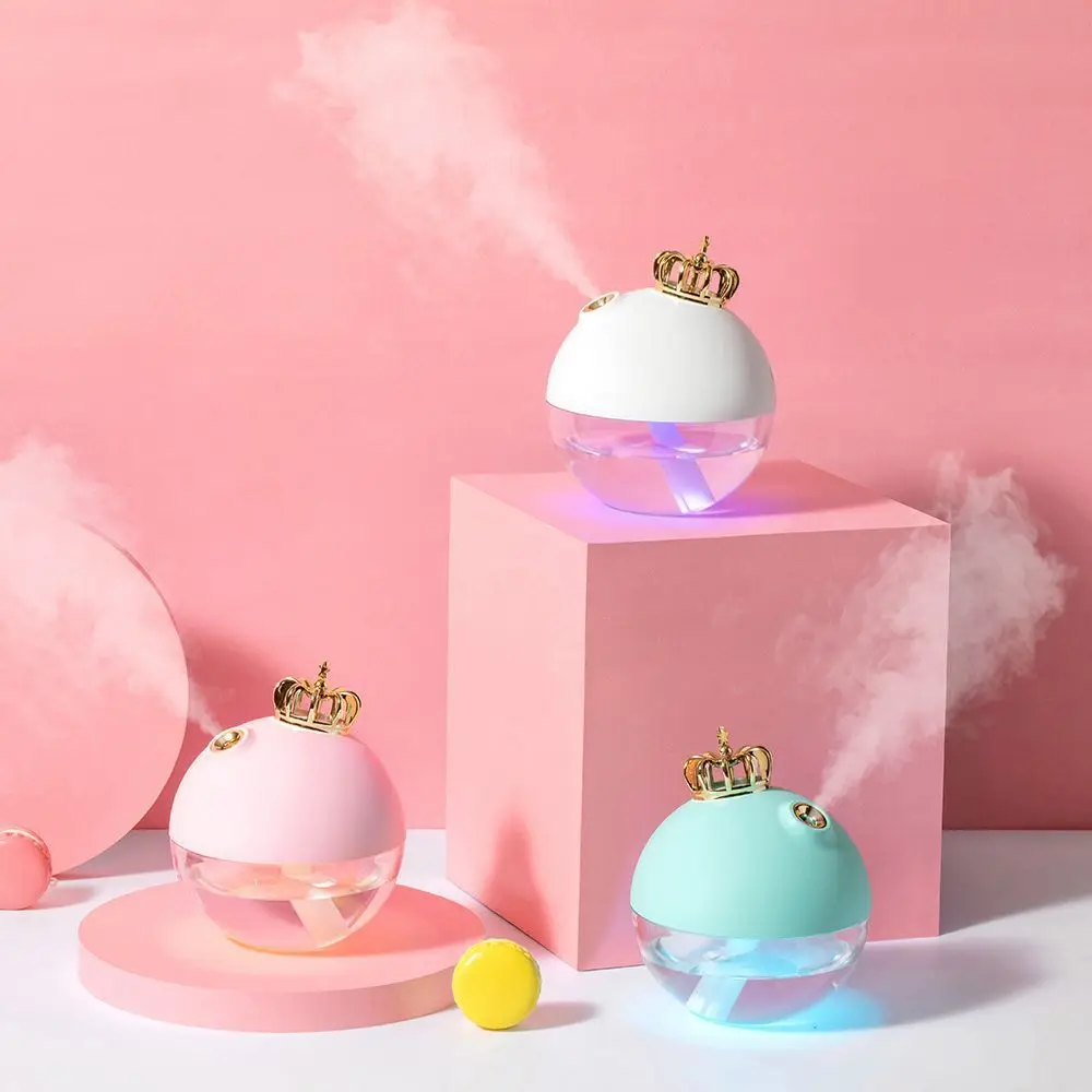 Crown humidifier mini usb desktop air atomizer small wireless humidifier girl heart creative gift