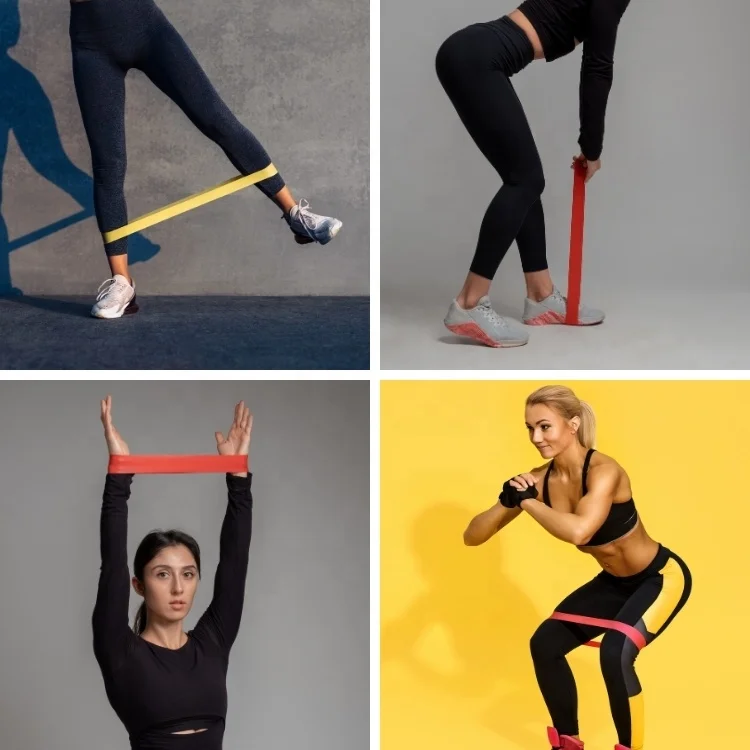 Custom Logo Elastic loop Resistance Bands for Fitness Bandas Elastica Gym Workout Exercise Latex nature Rubber Resistance Bands