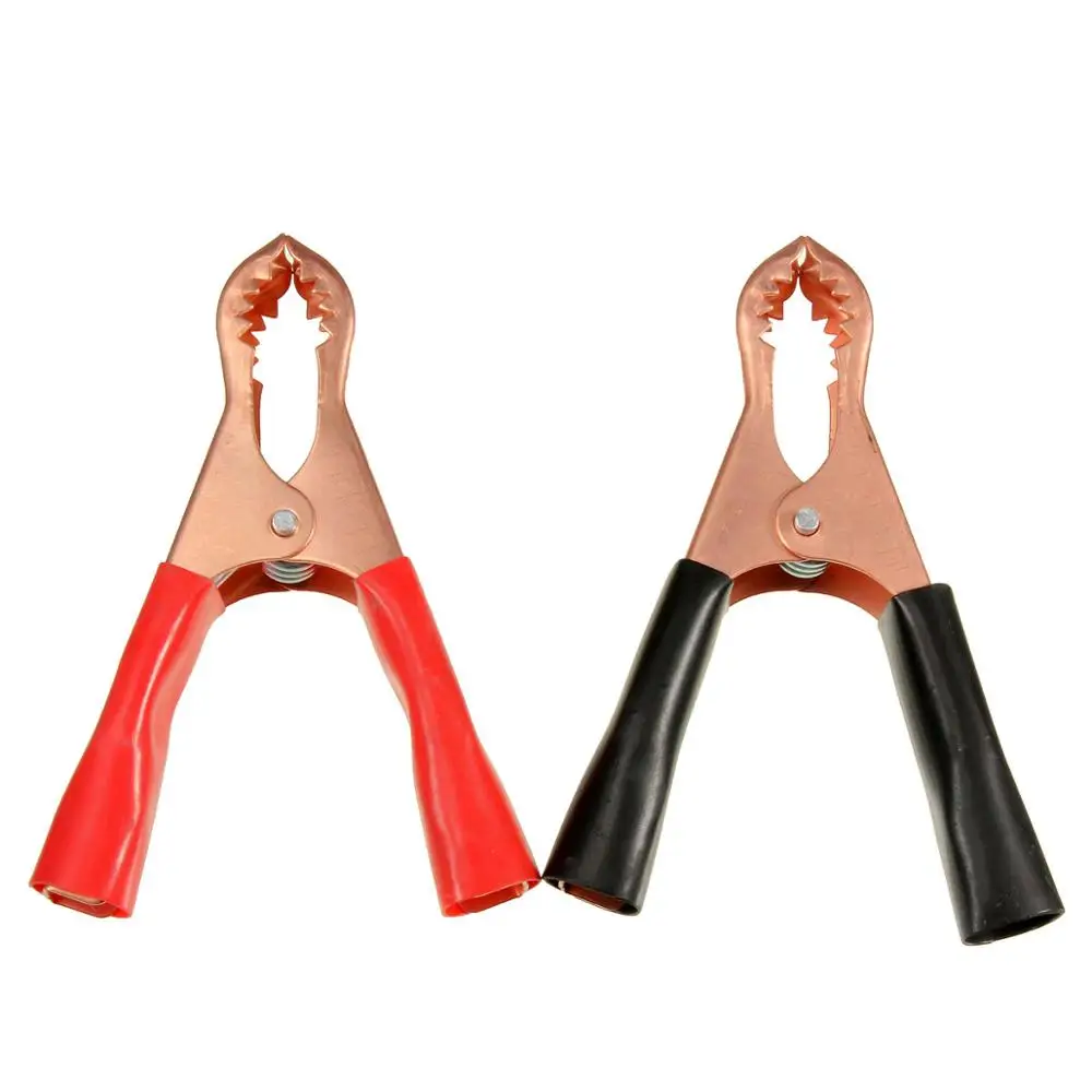 100A Red & Black Metal Car Battery charger Clips Crocodile Alligators Test Clamps Connector Plug Power